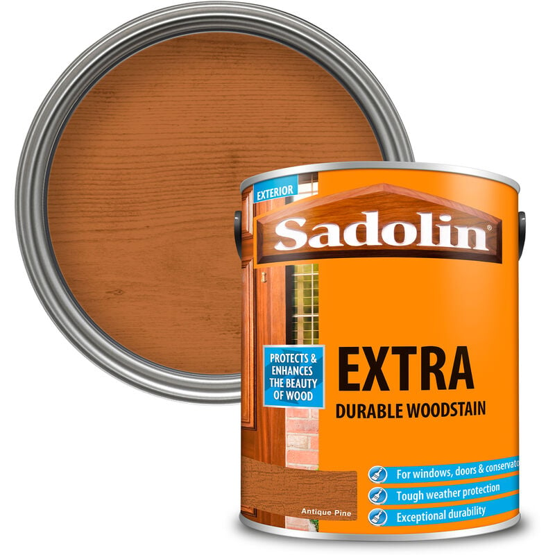 Sadolin - Extra Durable Woodstain - Antique Pine - 5L - Antique Pine