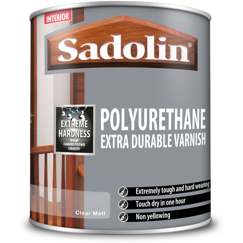 Sadolin - Polyurethane Extra Durable Interior Varnish - Matt - 1L