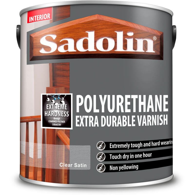 Sadolin Polyurethane Extra Durable Interior Varnish - Satin - 2.5L