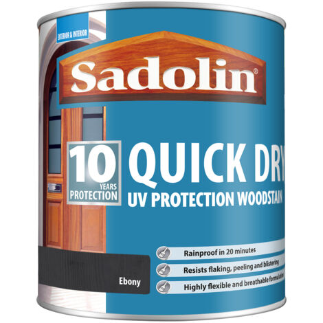 Sadolin Quick Dry UV Protection Woodstain - Ebony - 5L