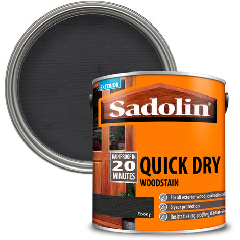Sadolin Quick Dry Woodstain - Ebony - 2.5L