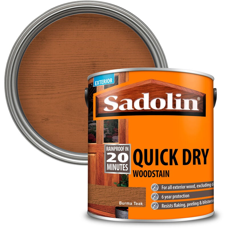 Sadolin - Quick Dry Woodstain - Burma Teak - 2.5L - Burma Teak