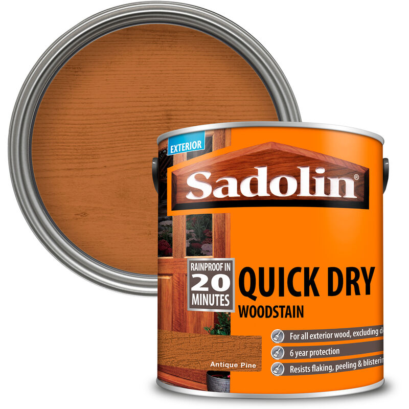 Sadolin Quick Dry Woodstain - Antique Pine - 2.5L