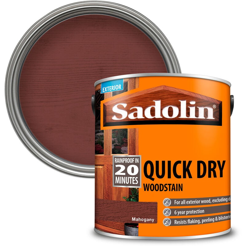 Sadolin - Quick Dry Woodstain - Mahogany - 2.5L - Mahogany