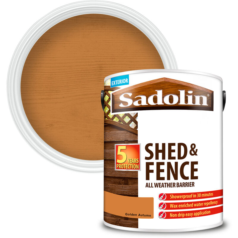 Sadolin Shed and Fence Protector All Weather Barrier - Golden Autumn - 5L