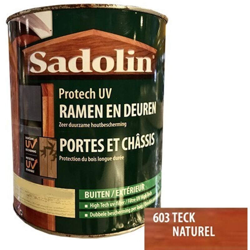 Sadolin - woodlover Lasure Portes et chassis Protech uv Teck naturel (603) 0,75 l