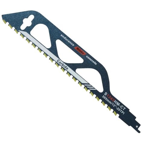 TONCHEAN Säbelsägeblätter, Säbelsägeblätter mit Hartmetallspitze, Blätter für Porenbeton, professionelle Blätter zum Schneiden von roten Ziegeln und Stein (305 mm)