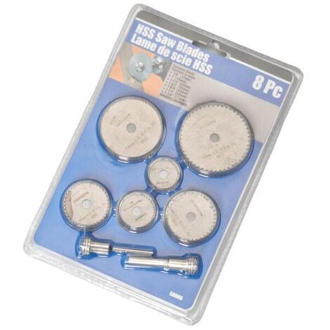 Sägeblätter für die Holzbearbeitung, Set mit 8 HSS-Blättern, universell für Handbohrmaschinen und elektrische Schleifmaschinen.