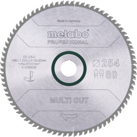 LEMAN Sägeblatt Metabo multi cut professional 254x30, Z80 FZ/TZ, 5Grad