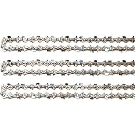 L&H-CFCAHL Sägekette 62 Glieder 3er Set Sägeketten 45cm 3/8" Mitnehmer Für 1,3 mm Führungsschiene Kette für Kettensäge