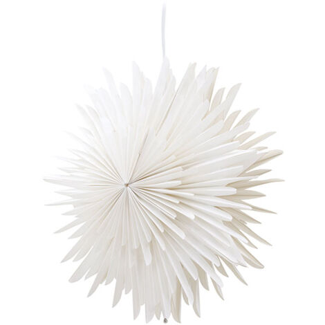 Sälen Weihnachtsstern mit Licht Papier Ø35 cm Pendelleuchte weiß.