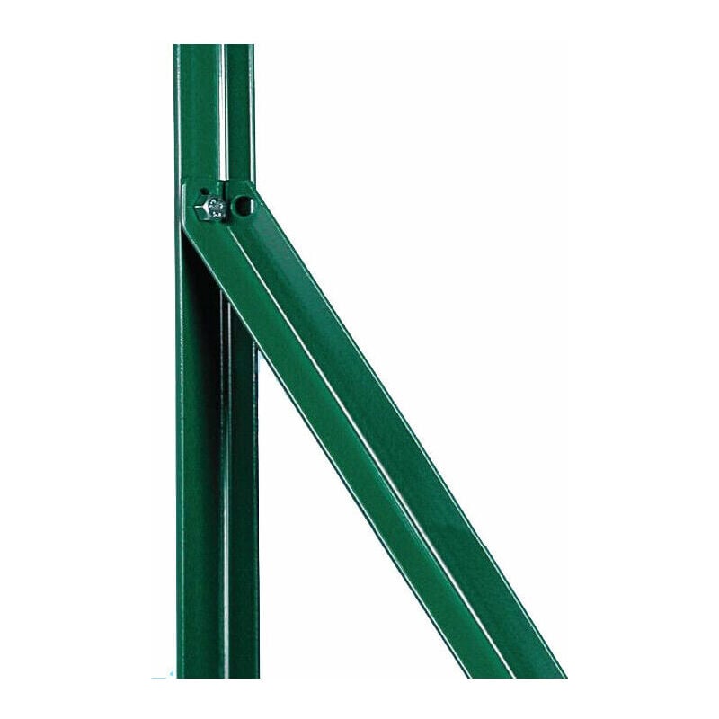 Saetta a l 25x25x3 ferro plastificato verde palo saette recinzione varie altezze pezzi per confezione: 10 altezza: 200 cm