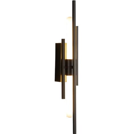 Safara - elegante lampada da parete moderna a LED, nera, 60 cm