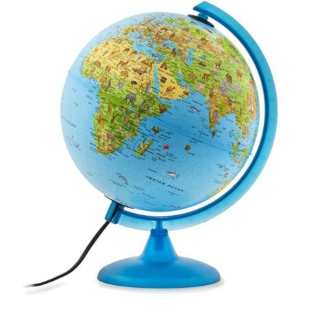 Safari Globus mit Hintergrundbeleuchtung, physisch/poly. 25 cm