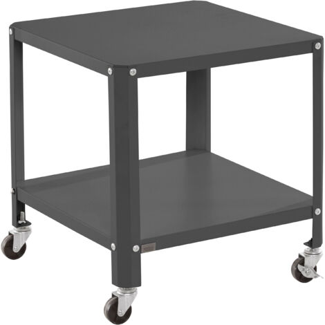 Safari-Table basse avec 1 étagère en métal noir