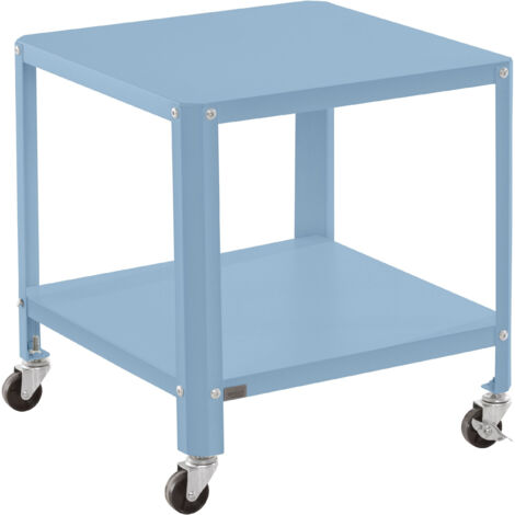 Safari-Table basse avec 1 étagère en métal pétrole
