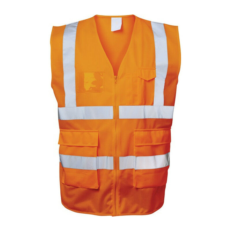 

Chaleco de advertencia EWALD talla XXXL naranja EN ISO 20471 clase EN ISO 13688 ESTILO DE SEGURIDAD