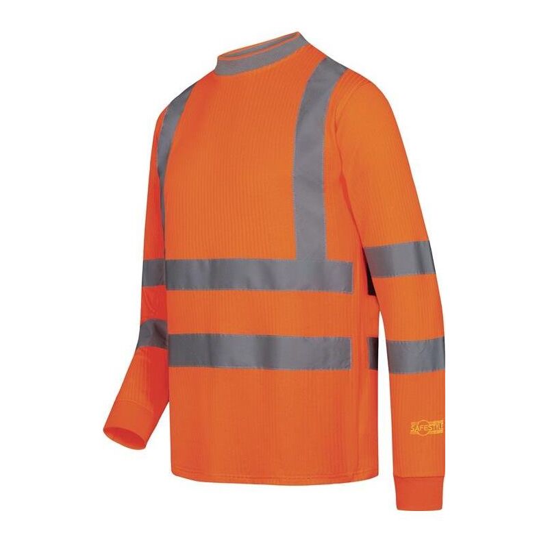 Image of Warnschutz-Langarm-T-Shirt nevio Größe xxxl orange