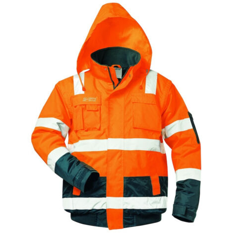 Safestyle Warnpilotenjacke Jonas orange/blau Größe S