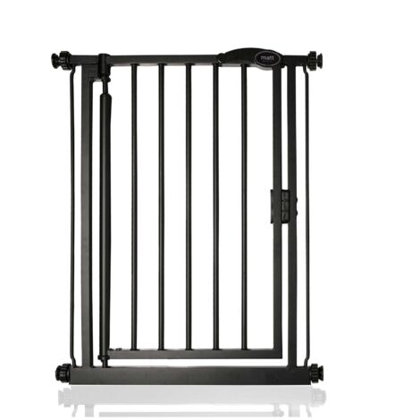 Safetots Barrière De Sécurité À Pression, Extra Étroite, Barrière D'escalier Pour Bébé 61cm - 66, 5cm, Couleur Noir Mat