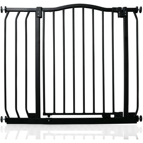 Safetots Barrière De Sécurité Supérieure Avec Design Courbé, Barrière De Sécurité À Pression, 80cm - 89cm, Noir Mat