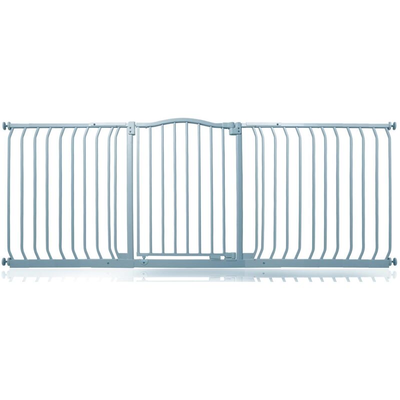 Safetots Curved Top Safety Gate, 188cm - 197cm, Matt Grey, Pressure Fit Stair Gate