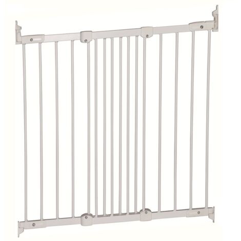 Safetots Diagonal Fit Baby Gate, 67cm - 105.5cm, White Metal, Multi Fit Stair Gate, Diagonal Fit Safety Gate