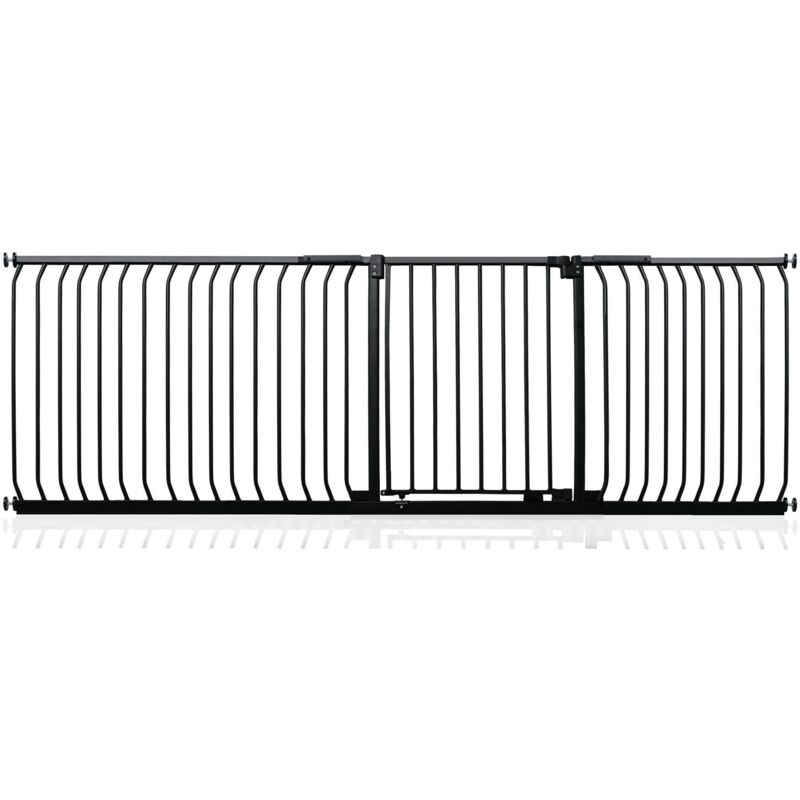 Safetots - Elite Pressure Safety Gate, 234cm - 243cm, Matt Black, Pressure Fit Stair Gate