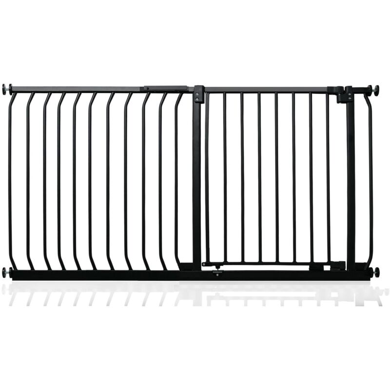 Safetots - Elite Pressure Safety Gate, 134cm - 143cm, Matt Black, Pressure Fit Stair Gate