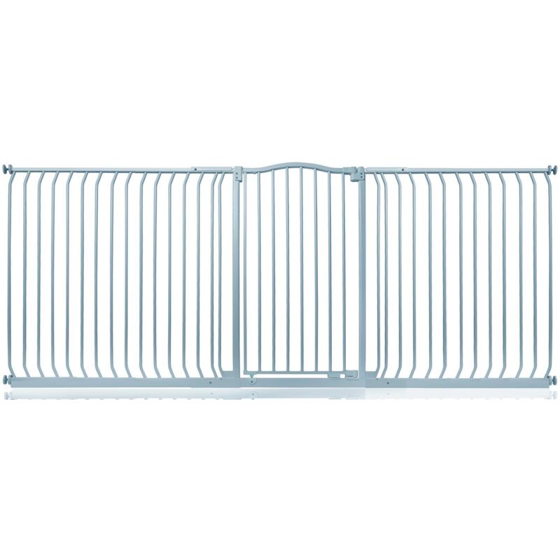 Safetots - Extra Tall Curved Top Safety Gate, 234cm - 243cm, Matt Grey, Extra Tall 100cm In Height, Pressure Fit Stair Gate