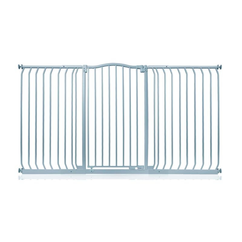 Safetots Extra Tall Curved Top Safety Gate, 170cm - 179cm, Matt Grey, Extra Tall 100cm In Height, Pressure Fit Stair Gate