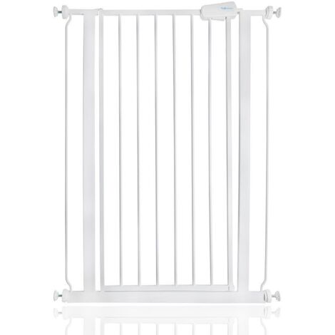 Safetots Extra Tall Metal Safety Gate Pressure Fit, 75cm - 82.6cm, White, 104cm in Height, Extra Tall Baby Gate
