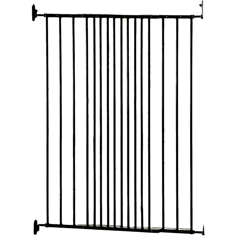 Safetots Extra Tall Screw Fitted Baby Stair Gate, 62.5cm - 106.8cm, Black, 103.5cm in Height