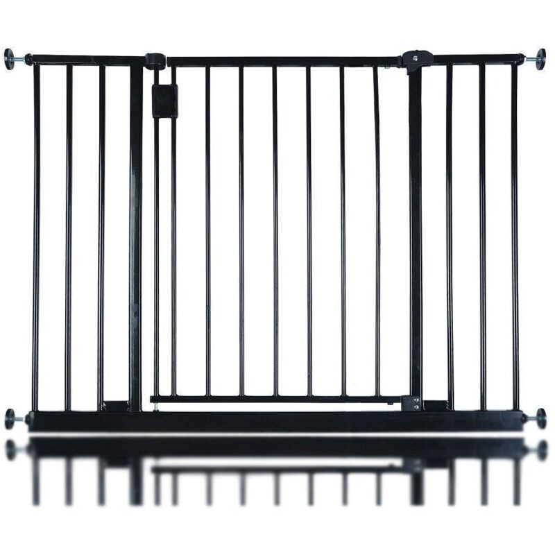 Safetots Extra Wide Hallway Gate, 97Cm - 103Cm, Black, Pressure Fit Baby Gate For Hallways And Wide Spaces, Black