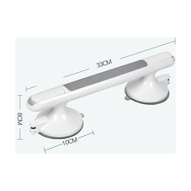 Safety Bathtub Handles, Shower Handles, Wall Mounted Grab Bar with Suction Cups, No Drilling, Grab Bar Handle Bathroom Grab Bar for Elderly, Disabled