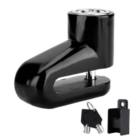 Safety Disc Brake Lock, Wheel Brake Disc Rotor Lock for Bike Bicycle Anti-Theft Motorcycle Scooter (Black)