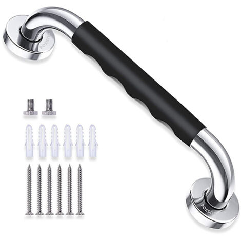 Safety Grab Bar 33.5cm Bathroom Anti Slipping Shower Handle Stainless Steel Silicone Cover Grab Bar