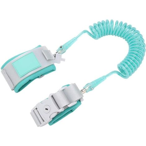 Anti Lost Wrist Link Green 2M Baby Kids Toddler Anti Lost Wrist Harness Leash Wristband with Safety Key Lock for Outdoor Activities Shopping 