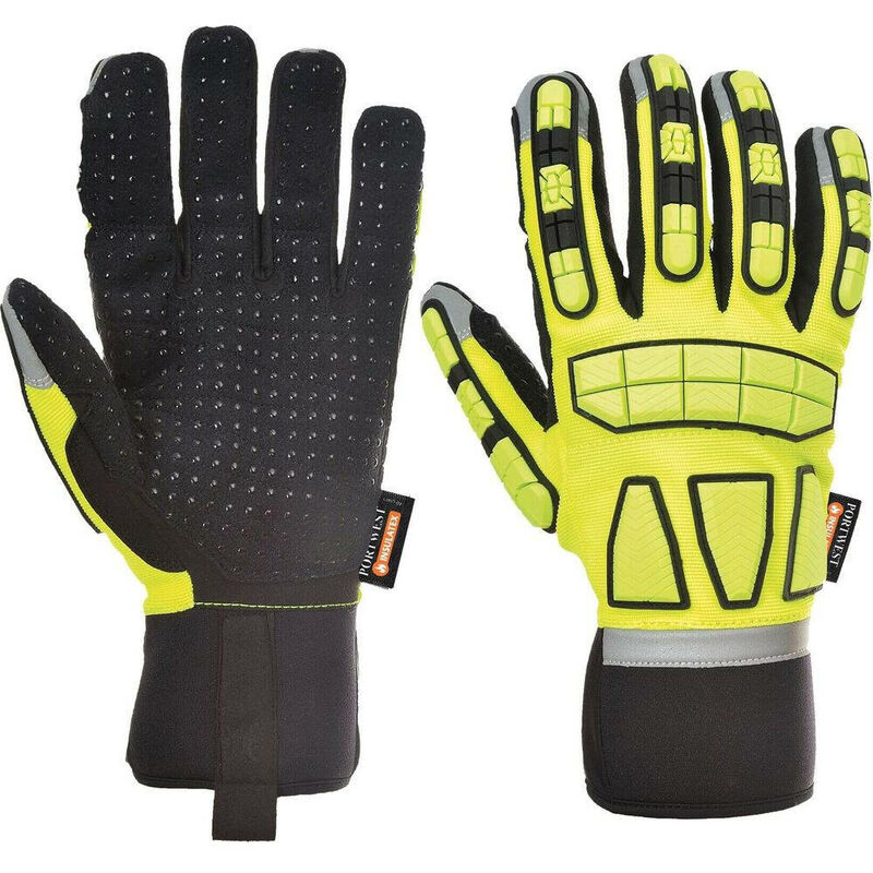 Guanti da impatto sfoderati Portwest Giallo 10