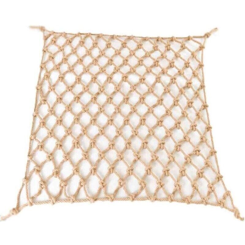 Safety Net for Outdoor Child Guardrails, Hemp Protective Net, Autumn Safety Net, 4mm Diameter, 10cm Mesh