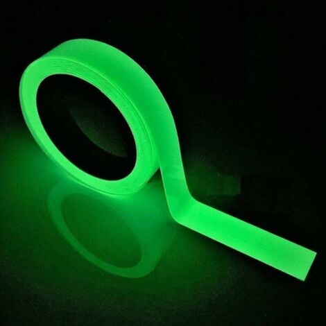 Safety tape: 3 meters of fluorescent tape, green, 2cm