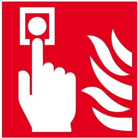 SafetyMarking Brandschutzschild Folie B200xH200 mm Brandmelder langnachleuchtend