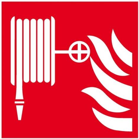 SafetyMarking Brandschutzschild Folie B200xH200 mm Löschschlauch langnachleuchtend