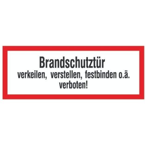 SafetyMarking Brandschutzschild Folie B297xH105 mm Brandschutztür verkeilen langnachleuchtend