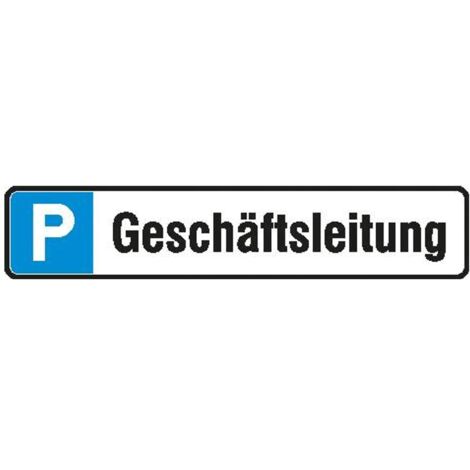 SafetyMarking Parkplatzschild Alu B520xH110 mm Geschäftsführung