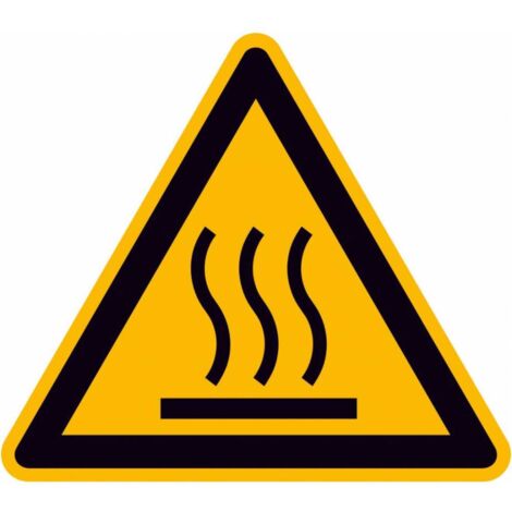 SafetyMarking Warnschild Aluminium SL 100 mm Warnung vor heißer Oberfläche