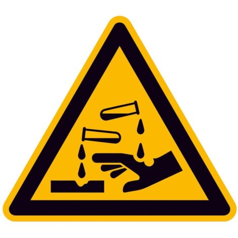SafetyMarking Warnschild Aluminium SL 200 mm Warnung vor ätzenden Stoffen