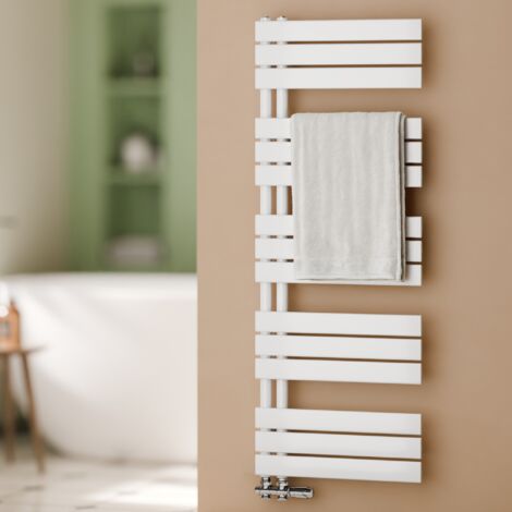 S'AFIELINA Badheizkörper Handtuchheizkörper Weiß Flach Paneel Seitenanschlusss Heizkörper für Bad 1320x500mm 661 Watt