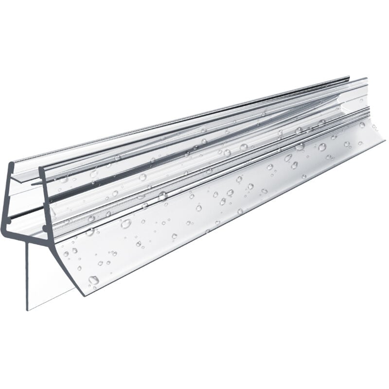 Joint de douche translucides à lèvre longue pour verre de 7 à 8 mm d'épaisseur, longueur 600 mm 2 pièces - S'afielina