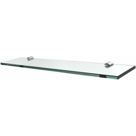 S'AFIELINA Glass Bathroom Shelves, Wall Mounted Bathroom Shelf 8MM Thick Tempered Glass Shelf for Kitchen Living Room and Toilet, 48CM 1 Pack